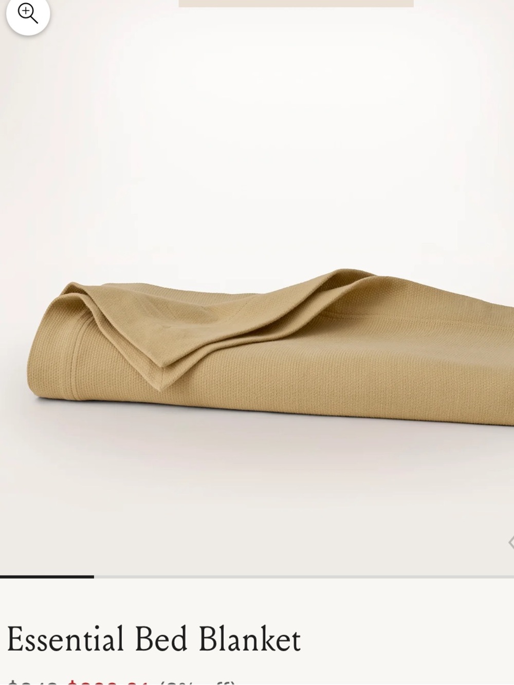 Boll & Branch Essential Bed Blanket Honey Full/Queen